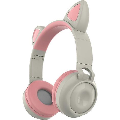 Leuchtende Bluetooth-Kopfhörer in Katzenform, leuchtende Ohren für Kinder, kabelgebundene Kopfhörer mit Leuchtfunktion, Cartoon-Design, zum Laufen geeignet, Bluetooth-kompatibel. (1/4)