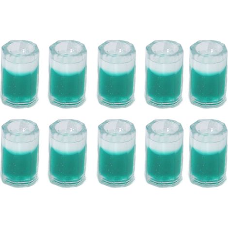 Lot de 10 chopes à bière miniatures pour maison de poupée, adorables accessoires de décoration verts (1/5)