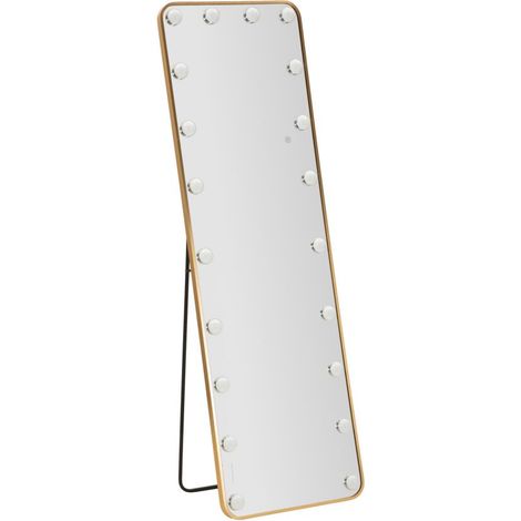 Miroir sur pied rectangulaire Hollywood à LED 50 x 6 à 45 x 160 cm (éclairage 3 couleurs) (1/5)