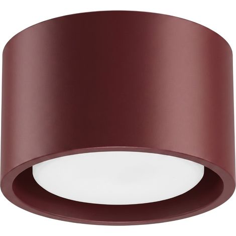Plafoniere MODO bordeaux 10x6x10cm Alluminio Sollux (1/5)