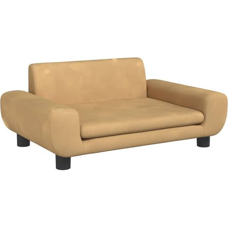 vidaXL Cama para perros de terciopelo marrón 70x45x33 cm (1/2)