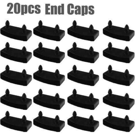 Pack of 20 Slat Frame Brackets 55mm x 10mm, Black Inner Brackets, Plastic Bedding Accessories (1/4)