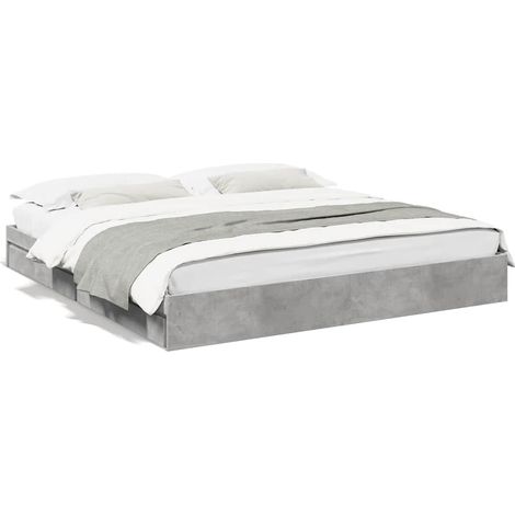 Maison Exclusive - Giroletto Cassetti Grigio Cemento 180x200 cm Legno Multistrato (1/5)