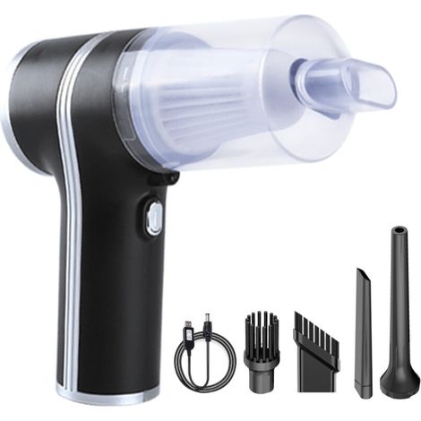 Il regalo perfetto per la Festa della Mamma Aspirapolvere per auto Zeceouar, potenza di aspirazione 9000 Pa, ricaricabile, portatile, contenitore per la polvere trasparente, utilizzabile sia a secco c