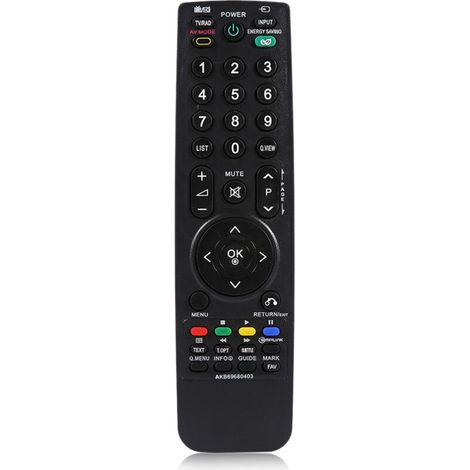 Mando a distancia universal para Smart TVs y televisores LED/LCD – Compatible con todos los modelos, elegante diseño en negro mate, pila incluida.