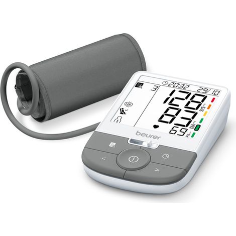 Beurer BM 53 Upper Arm Blood Pressure Monitor Clinically Validated with AFib Detection for Stroke Prevention Risk Indicator XL Display