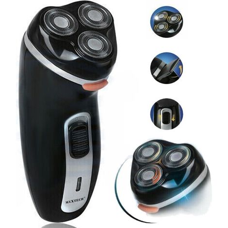 MaxTech - Rasoio A 3 Lamette Barba Tagliacapelli Elettrico Uomo Velocità Taglio Ras001 - (1/3)