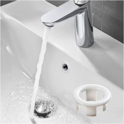 8pcs Anneau de débordement évier - Couvercle trop plein Pour trou rond - Lavabo salle bain - Blanc (1/5)