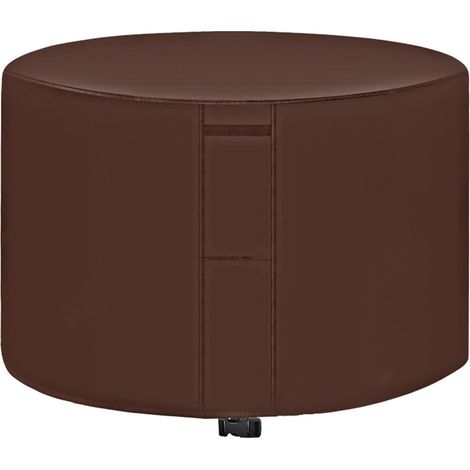 Housse de table ronde extérieure imperméable, protège-meuble de jardin pour table et chaises de terrasse, résistante aux intempéries, teinte marron, dimensions 180 x 90 cm (1/5)