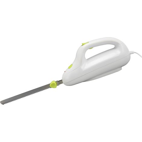 Lame De Électrique Dentelée, Portable Électrique Steak Steak Couteau À Pain Couteau De Viande De Dinde Pour La Viande Trancher La Dinde Volaille Pain Artisanat Mousse (1/5)