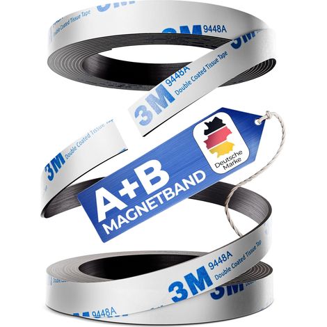 Bande magnétique autocollante A et B 2 x 2 m Aimants pour moustiquaire, rideaux et objets légers Aimants avec contrepartie (1/5)