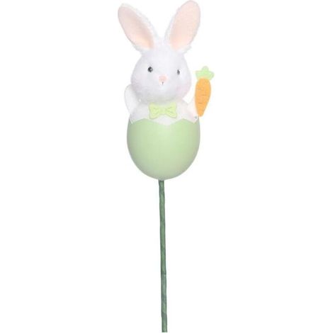 Décoration de Pâques avec Lapin – Panier de Printemps avec Œufs en Mousse et Carottes, Idéal pour Décorer Salon et Maison,Vert - 1 pièce (1/4)
