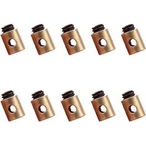 (5 x 6 mm)10 pièces Câbles et gaines de frein vélo, Serre câble d'accélérateur universel en laiton, serre fil de moto, pour Accélérateurs de Scooters (1/5)