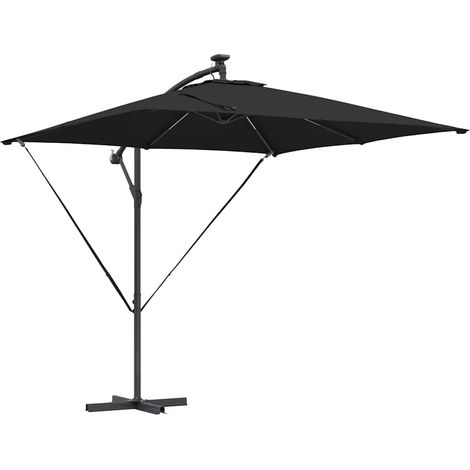 Parasol Noir 249 x 249 x 250 cm Polyester et Aluminium (1/5)