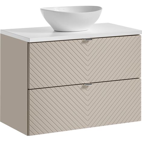 Waschtisch 80 cm in Beige und weiß VERACRUZ-56 (1/5)