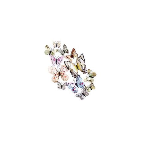 12 piezas de decoración de mariposas 3D blancas, pegatinas de pared de mariposas - Crezuo