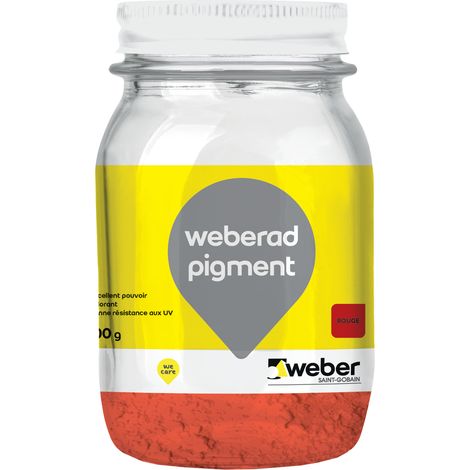Weber Saint-Gobain Colorant en poudre pour béton et mortier, Rouge, 900g, Weberad pigment