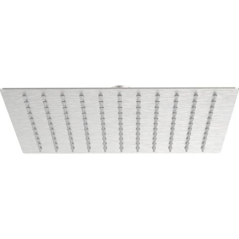 Soffione quadrato 25 x 25 cm acciaio spazzolato - serie Giove (1/2)