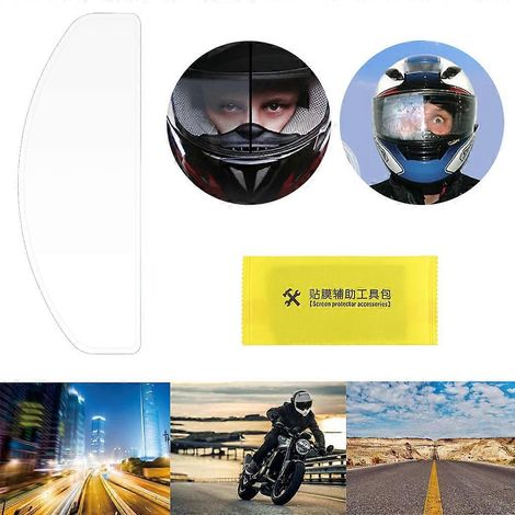 Visière de casque antibuée, film protecteur imperméable pour la sécurité de conduite et de moto (1/4)