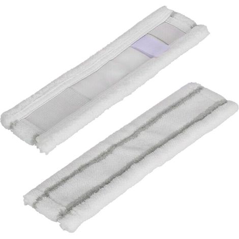 2x Trade-Shop Wischtücher Mikrofaser-Pad Wischbezug kompatibel mit Kärcher WV 71, WV 71 Plus, WV 75, WV 75 Plus / Akku-Fensterreiniger Fenstersauger (1/3)