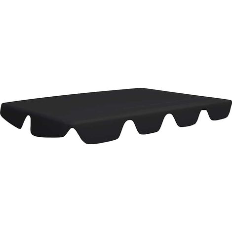 Maison Exclusive - Baldacchino per Dondolo Giardino Nero 188/168x145/110 cm