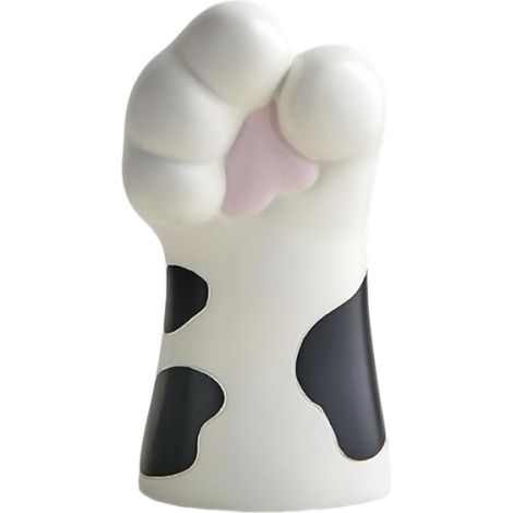 Vaso a forma di zampa di gatto per fiori secchi, vaso idroponico, vaso decorativo in ceramica per casa, camera da letto, ufficio, feste e matrimoni - Nero