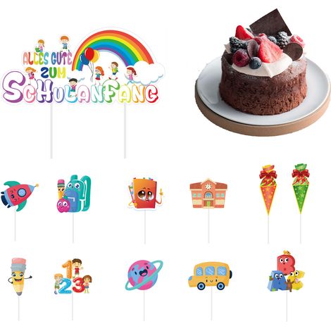 Décoration de fête : faux gâteau réaliste pour décorer la cuisine, design unique, réutilisable, en papier robuste et bâtonnets en bois, non toxique. (1/5)