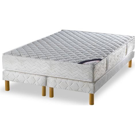 Ensemble matelas ressorts ensachés - grand confort ferme 160x200cm + sommier