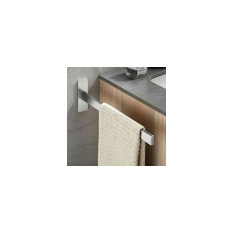 Houhence – Wandhandtuchhalter aus Edelstahl 304 – Einarmig, keine Bohrung erforderlich – Maße: 39,07 x 12,50 x 5,79 cm – Korrosionsbeständig – Crezuo