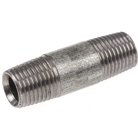 Mamelon BSPT 1/4" mâle x BSPT 1/4" mâle, Galvanisé ( Prix pour Paquet de 5 )
