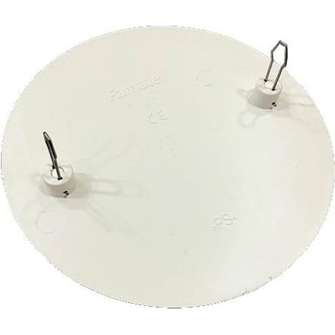 Couvercle de boîte d'enregistrement rond Couvercle pour boîte de dérivation encastrée Fixation à pression par deux onglets Couvercle pour boîtes de 100 mm de diamètre Blanc (1/4)