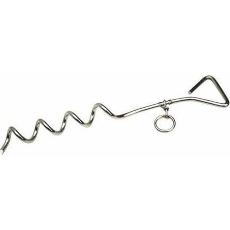 Piquet tire-bouchon d'attache pour chiens - Piquet tire-bouchon d'attache pour chiens (1/3)