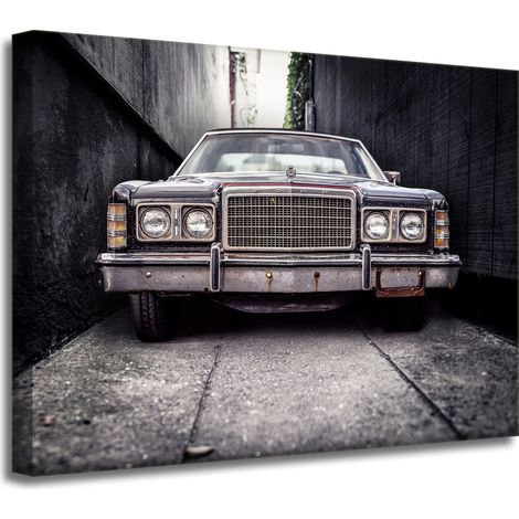 Impression sur toile Voiture ancienne vintage 40x30 cm