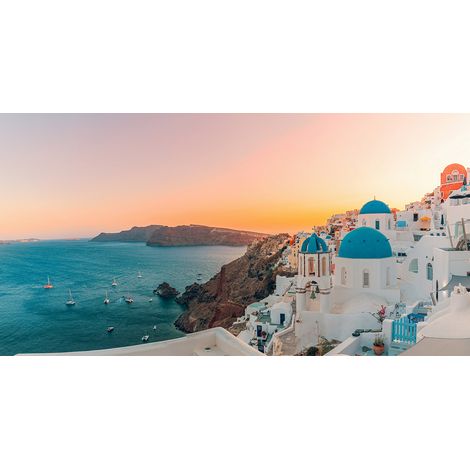 Papier peint panoramique - Santorin Grèce - 130 cm x 67 cm (1/2)