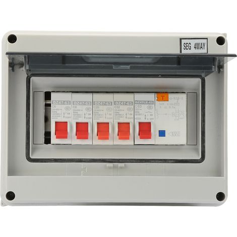 Unité de consommation de caravane de garage à 4 voies 63A 30mA RCD 4MCB 26A+20A+32A (1/5)