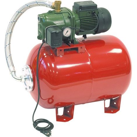 DAB – Surpresseur 60L – Réservoir horizontal à vessie – Pompe auto-amorçante 0,75 kW – Débit 3,6 m3/h – Pour eau de pluie et claire