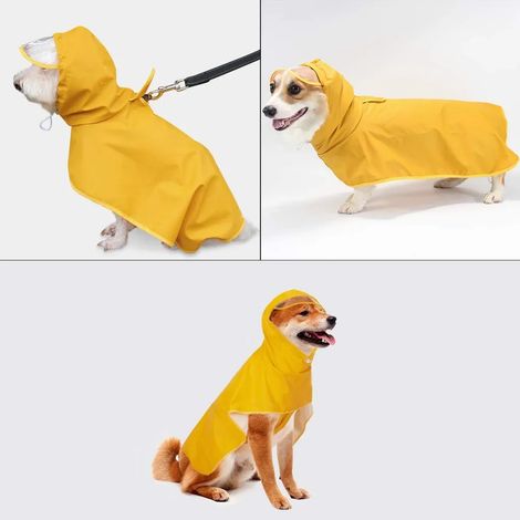 Imperméables élégants et de haute qualité pour chiens - Vêtements pour chiens à fermeture éclair avec poches, imperméables/déperlants, cordon de serrage réglable (2XL) (1/5)