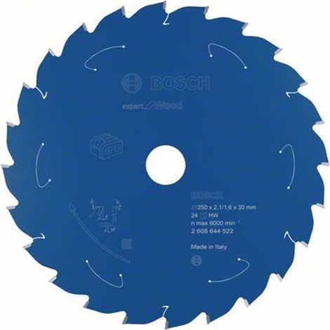 Bosch Kreissägeblatt Expert for Wood 250x30x2.1/1.6x24T - Für Akkusägen (1/5)