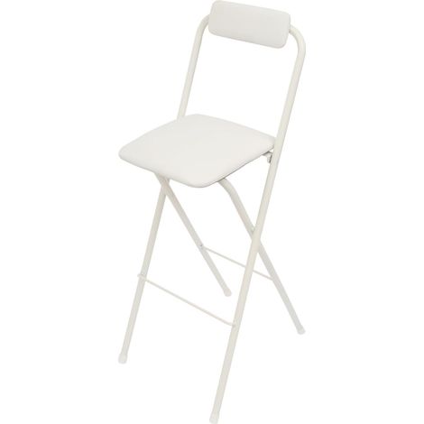 Tabouret De Bar Pliant Chaise Haute avec Repose-Pieds Et Dossier,Capacité De Charge Maximale 125kg,pour Cuisine, Salle à Manger, Salon, Bureau (1/5)