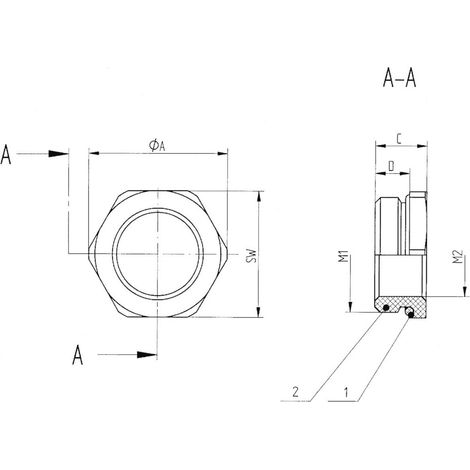LAPP 52101979 SKINDICHT MR-M 75X1,5/63X1,5 6KT. Kabelverschraubung Reduzierung M75 M63 Messing Na (1/2)