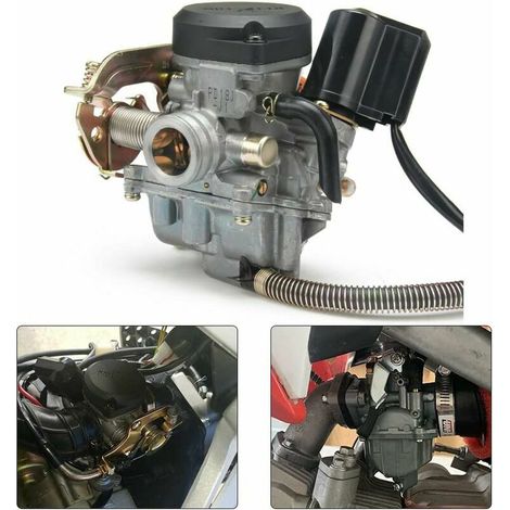 RHG Carburateur pour scooter 4 temps GY6 50CC 139QMB 139QMA Jonway Baja Jmstar Lance NST Peace Banzer Barton Zipp Romet 18 mm PD18J LO-Ron (1/5)
