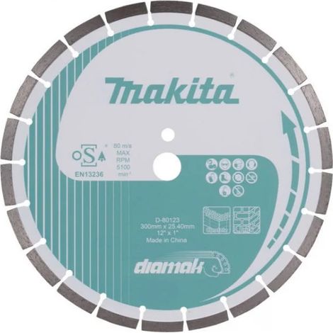 Makita Diamak Disco diamantato segmentato a secco - 300x25,4 mm