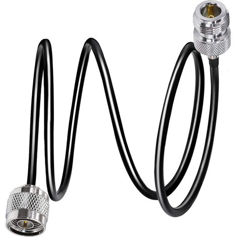 Câble de type N RG58 3.3ft (1M) N Câble d'extension de connecteur mâle à N femelle Câble N à faible perte Câble de cavalier noir mâle à femelle pour routeur Wifi Antenne 3G 4G LTE (1/5)