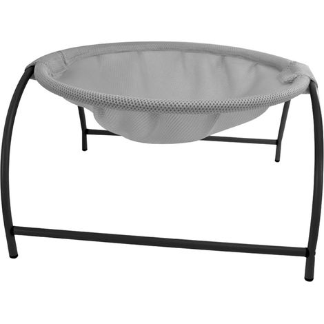 Runde, dicke und weiche Haustierhängematte, geeignet für kleine und mittelgroße Katzen und Hunde, grau (50 cm Durchmesser).