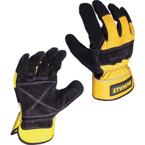 Guantes de trabajo pesados DEWALT DPG41L EU talla 9 de cuero con palma doble