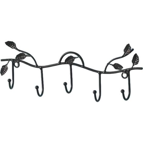 Porte-clés créatif, patères, décoration murale, suspension murale, lumineux, patères de luxe en fer forgé, entrée, cintre (1/4)