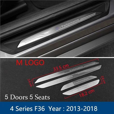 (Série 4 F36 201318) Accessoires : Périphérique d'accueil de porte,seuil de porte,baguettes de finition pour BMW Série 1,3,4,5,3GT,X1,X3,X4,X5,X6,F20,F30,F10,F25,F16,F15 (1/3)