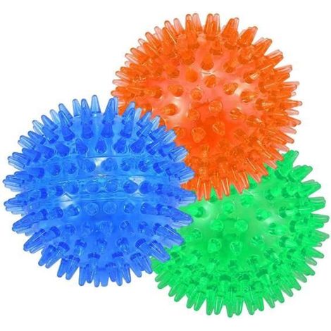 HOXILEELEOJouet pour Chien - Lot de 3 Balles à Mâcher - TPR Non Toxique - Résistantes - Pour Petits et Moyens Chiens (1/4)