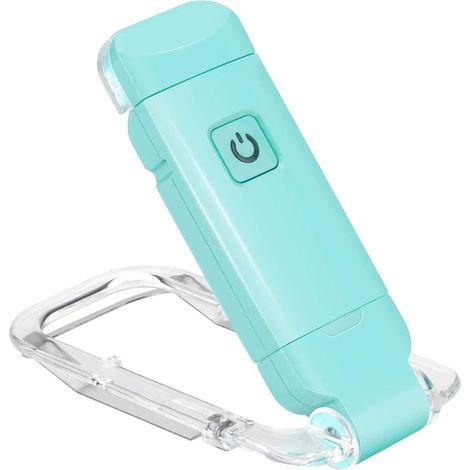 Lampe de lecture rechargeable USB, idéale pour les enfants, avec pince LED à fixer sur le livre et luminosité réglable. (1/3)