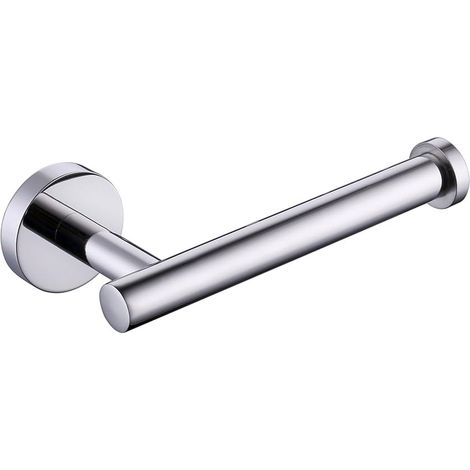 Porte-rouleau de papier toilette mural en acier inoxydable poli, style contemporain, pour salle de bain et cuisine. (1/4)